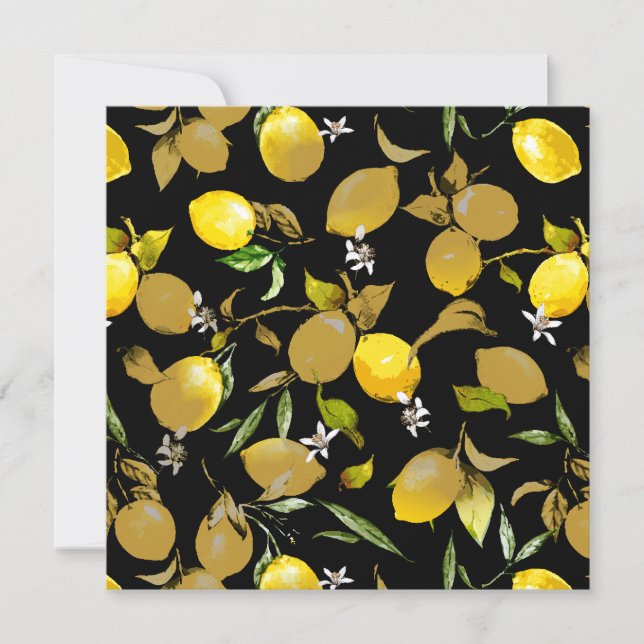 Save The Date citrons d'aquarelle 30 (Devant)