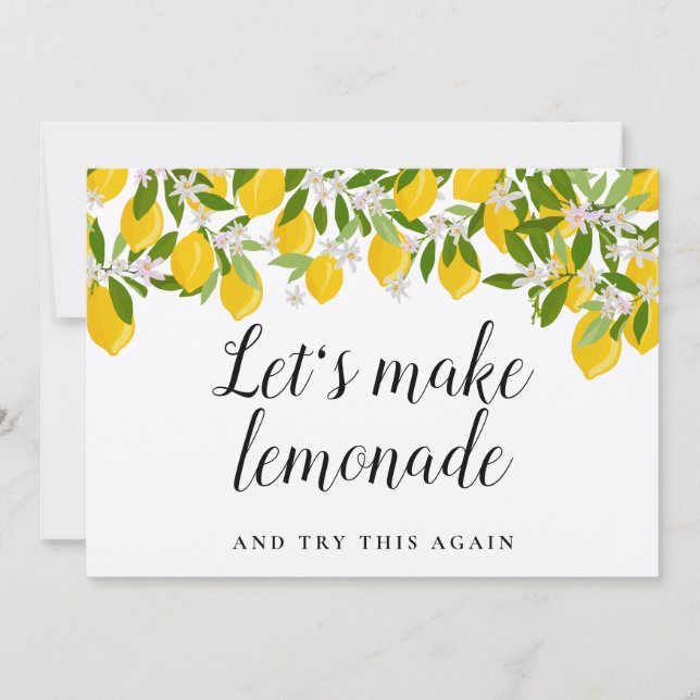 Save The Date Citrons de Mariage Remplacer la Date Rustique (Devant)