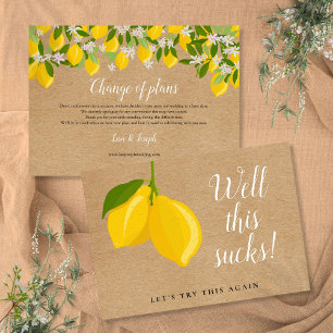 Save The Date Citrons Rustiques Modifier L'Événement Date Report