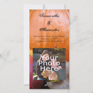 Save The Date Citrouille d'automne, pomme et Feuille coloré