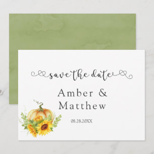 Save The Date Citrouille Sunflowers Mariage Enregistrer Les Cart