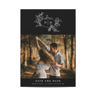 Save The Date Citrouille Vines Monogramme Mariage