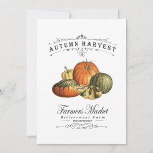 Save The Date Citrouilles et gourmandises vintages modernes