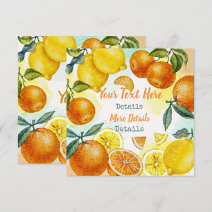 Save The Date Citrus vintage Enregistrer La Date