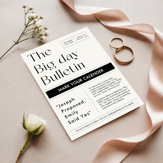 Save The Date Classic Marquer votre calendrier Journal Mariage P (Créateur téléchargé)