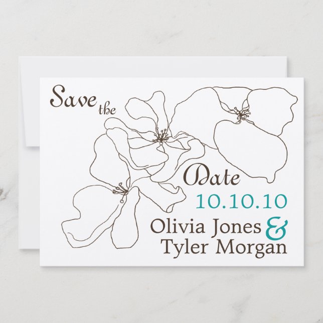 Save The Date Classique moderne Enregistrer la date (Devant)