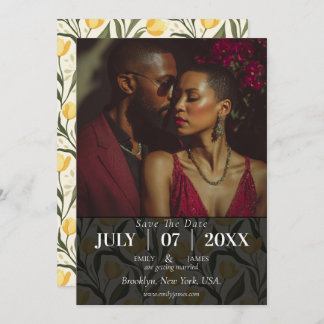 Save The Date Classy Tulip Inspired Destination Wedding