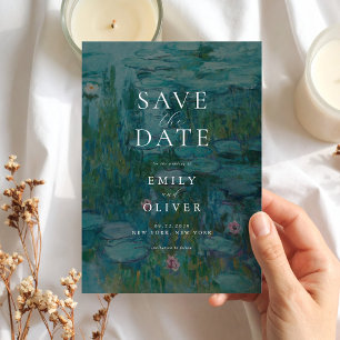 Save The Date Claude Monet Water Lilies Mariage