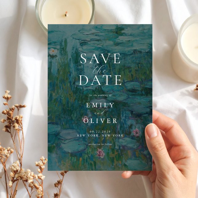Save The Date Claude Monet Water Lilies Mariage (Créateur téléchargé)
