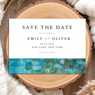 Save The Date Claude Monet Water Lilies Mariage