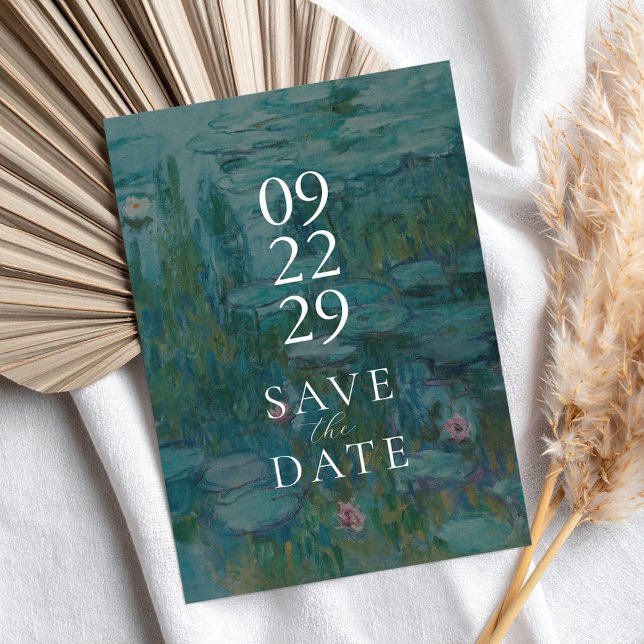 Save The Date Claude Monet Water Lys Mariage Enregistrer La Date (Créateur téléchargé)