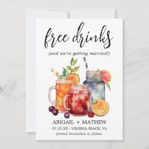 Save The Date Cocktails Drinks Photo de boissons aux fruits trop