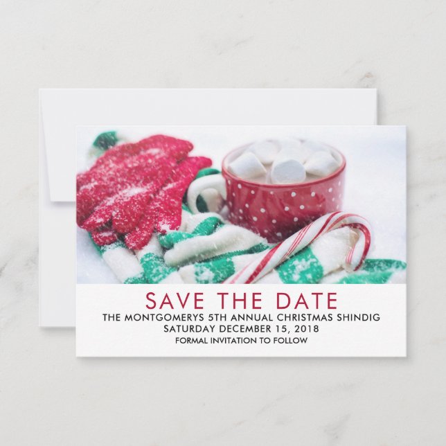 Save The Date Cocoa de Noël | SUCRE DE CANNE | Écharpe & Mitts (Devant)
