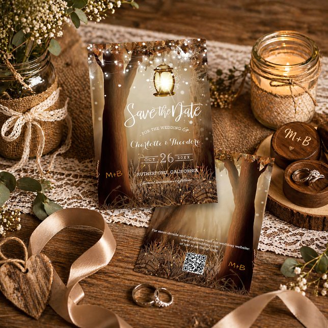 Save The Date Code CR Mariage Champêtre Sauvage Enregistrez la D (Créateur téléchargé)