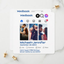 Code QR de mariage à thème de réseaux sociaux mode