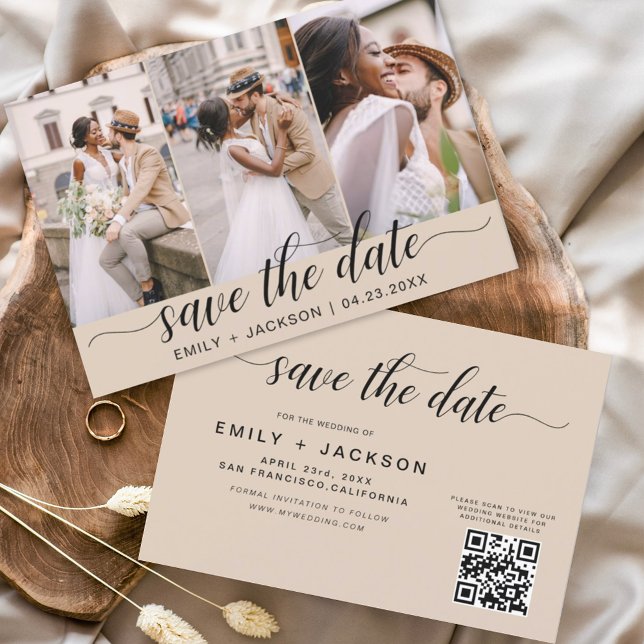 Save The Date Code QR en terre cuite - Enregistrer la date 3 Pho (Créateur téléchargé)