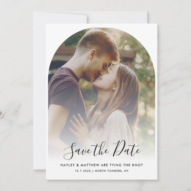 Save The Date Code QR moderne photo Mariage RSVP (Devant)