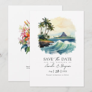 Save The Date Code QR pour mariage à Hawaii