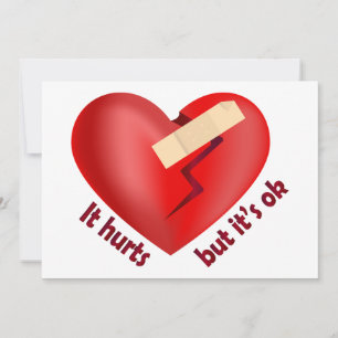 Save The Date Coeur brisé guéri avec patch et citation de vie