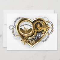 Cœur Steampunk avec un manomètre