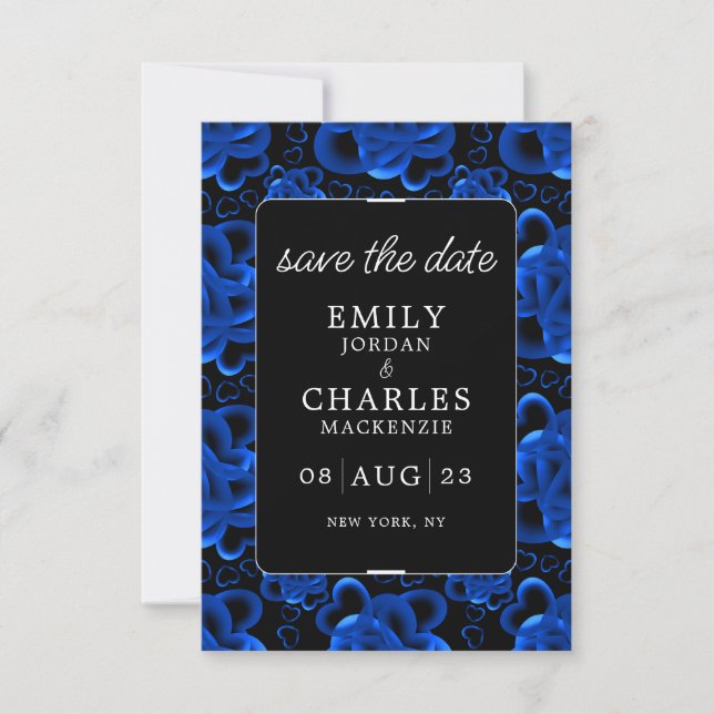 Save The Date Cœurs à profusion Élégant mariage (Devant)