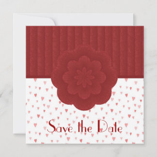 Save The Date Coeurs et Damas rouges Enregistrer la date Invitat