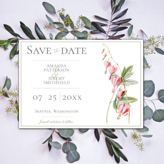 Save The Date Coeurs saignants Enregistrer la date (Bleeding Hearts Save the Date)