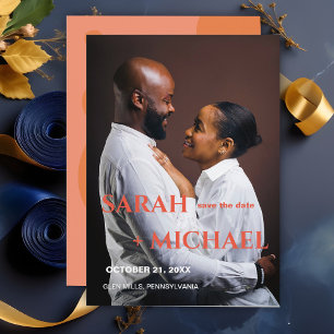 Save The Date Collage de couleurs modernes