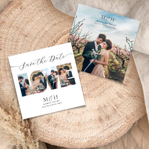 Save The Date Collage de photos moderne pour annoncer la date d'