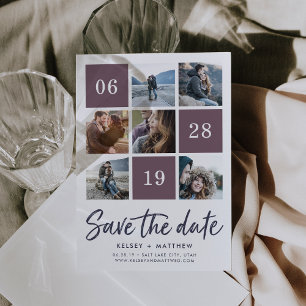 Save The Date Collage grille Photo Enregistrer la date