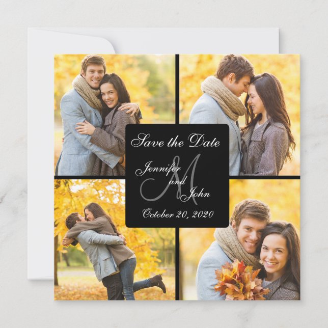 SAVE THE DATE COLLAGE PHOTO ENREGISTRER LA DATE ANNONCE (Devant)