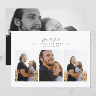 Save The Date collage photo mariage écrit à la main