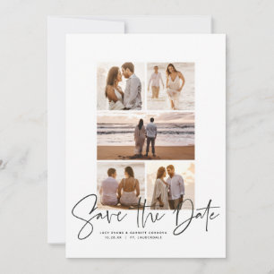 Save The Date Collage photo moderne enregistrer la date