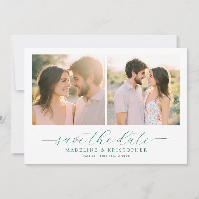 Save The Date Collage photo pastel romantique (Devant)