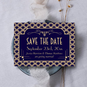 Save The Date Collection de Mariages Art Déco Gatsby vintage des