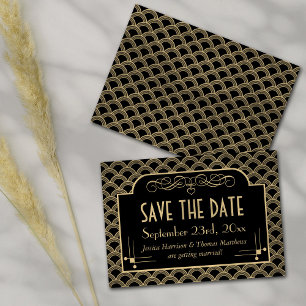 Save The Date Collection de Mariages Art Déco Gatsby vintage des