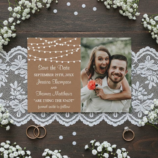 Save The Date Collection de Mariages Rustic Kraft (Créateur téléchargé)