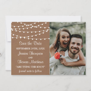 Save The Date Collection de Mariages Rustic Kraft