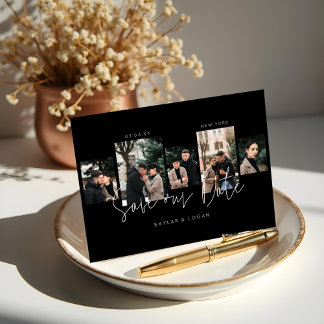 Save The Date Collection photo minimaliste moderne noir
