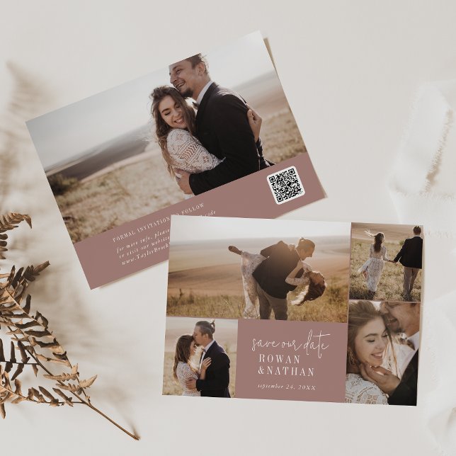 Save The Date Collection photo moderne chic Cinnamon rose (Créateur téléchargé)