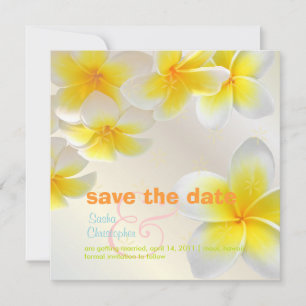 Save The Date Colliers de plumeria / Sauvegarder la date