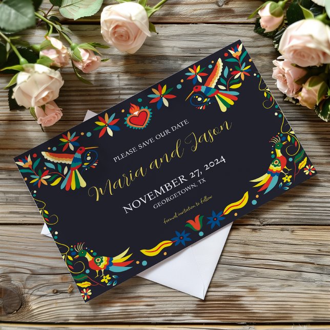 Save The Date Coloré mexicain Cinco de Mayo Fiesta Mariage (Mexican Colorful Cinco de Mayo Fiesta Wedding Save The Date)