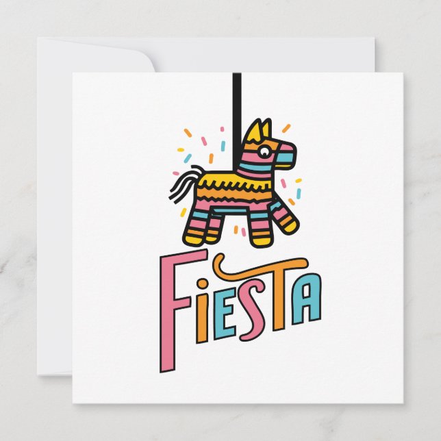 Save The Date Colorful Fiesta Piñata Festive  (Devant)