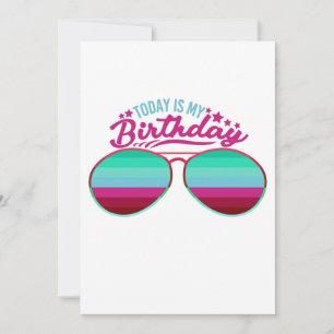 Save The Date Colorful Today is my Birthday Sung