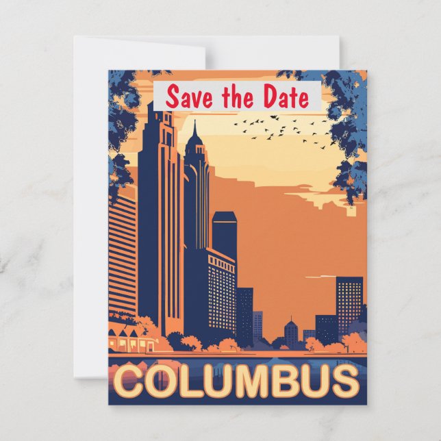 Save The Date Columbus City, OH (Devant)