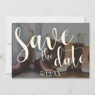 Save The Date Conception de typographie de photo romantique douc