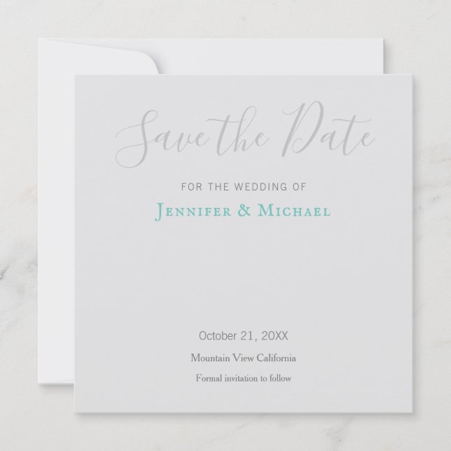 Save The Date Conception professionnelle de mariage moderne, enr (Devant)