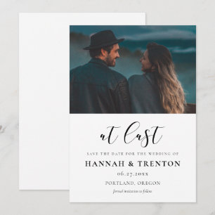Save The Date Conception simple et élégante Dernière photo