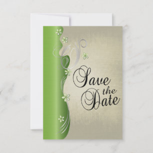 Save The Date Conception vintage de courbe   Peridot et Silver