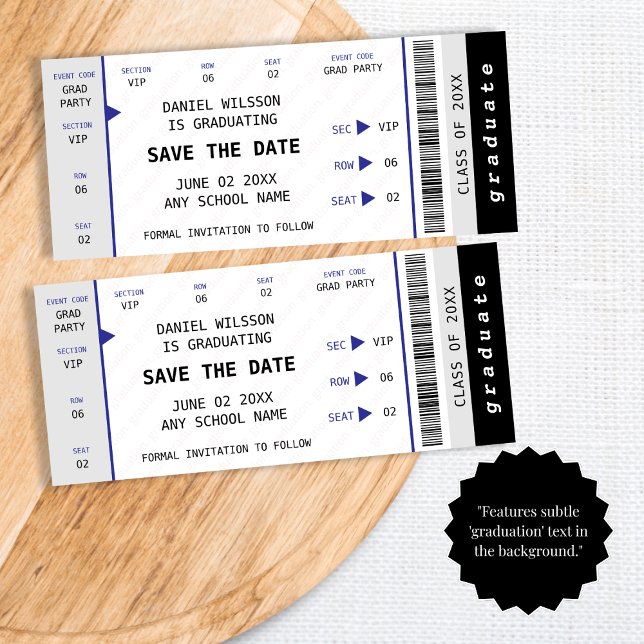 Save The Date Concert Ticket Class of 2025 Graduation (Concert Ticket Class of 2025 Graduation Save The Date)